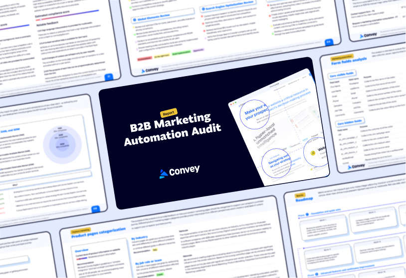 An example of our B2B marketing automation audit report